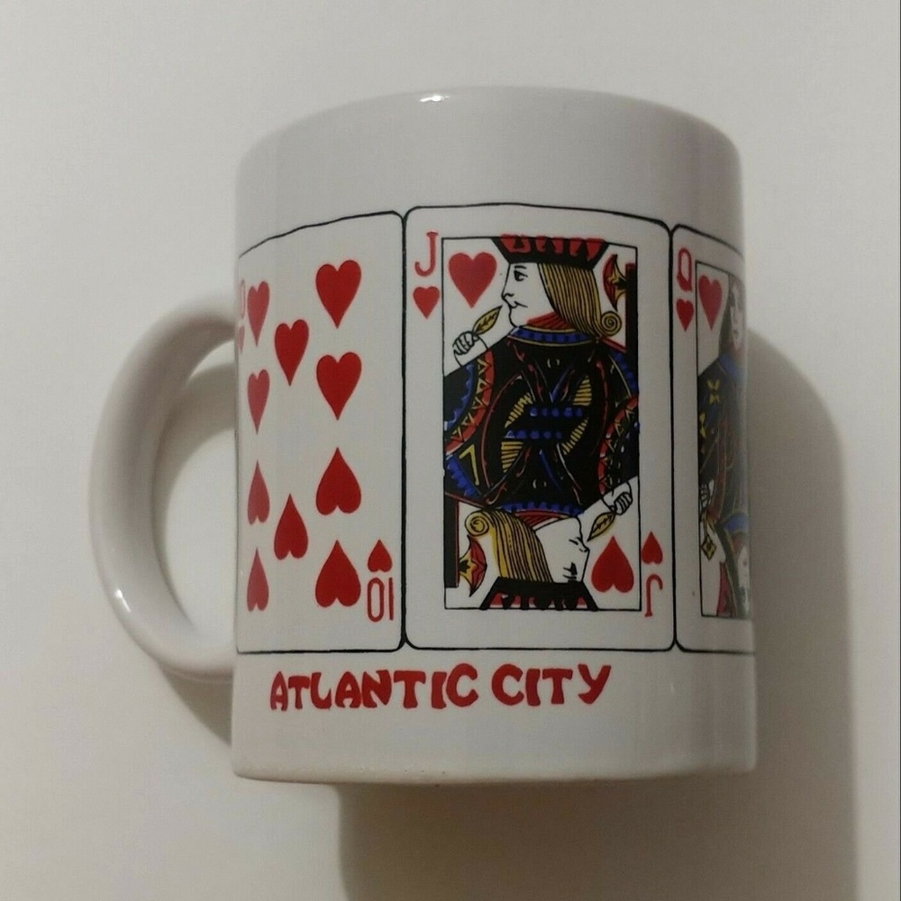 Atlantic City Hearts Royal Flush Coffee or Tea Mug